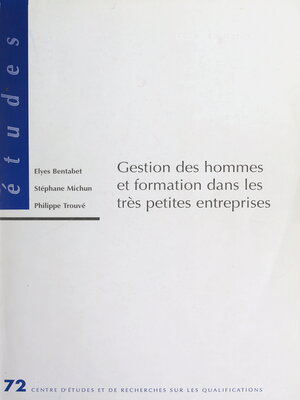 cover image of Gestion des hommes et formation dans les très petites entreprises
